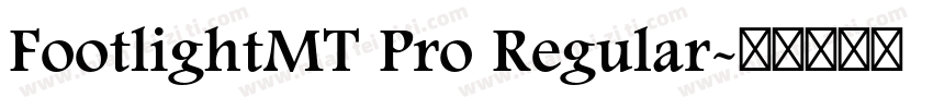 FootlightMT Pro Regular字体转换